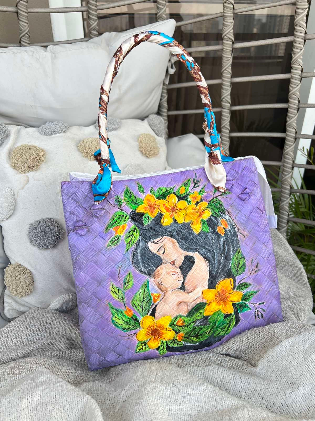 Custom Painted Hand Bag
