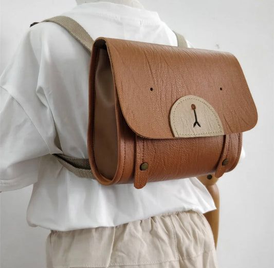 Squarish Leather Backpack